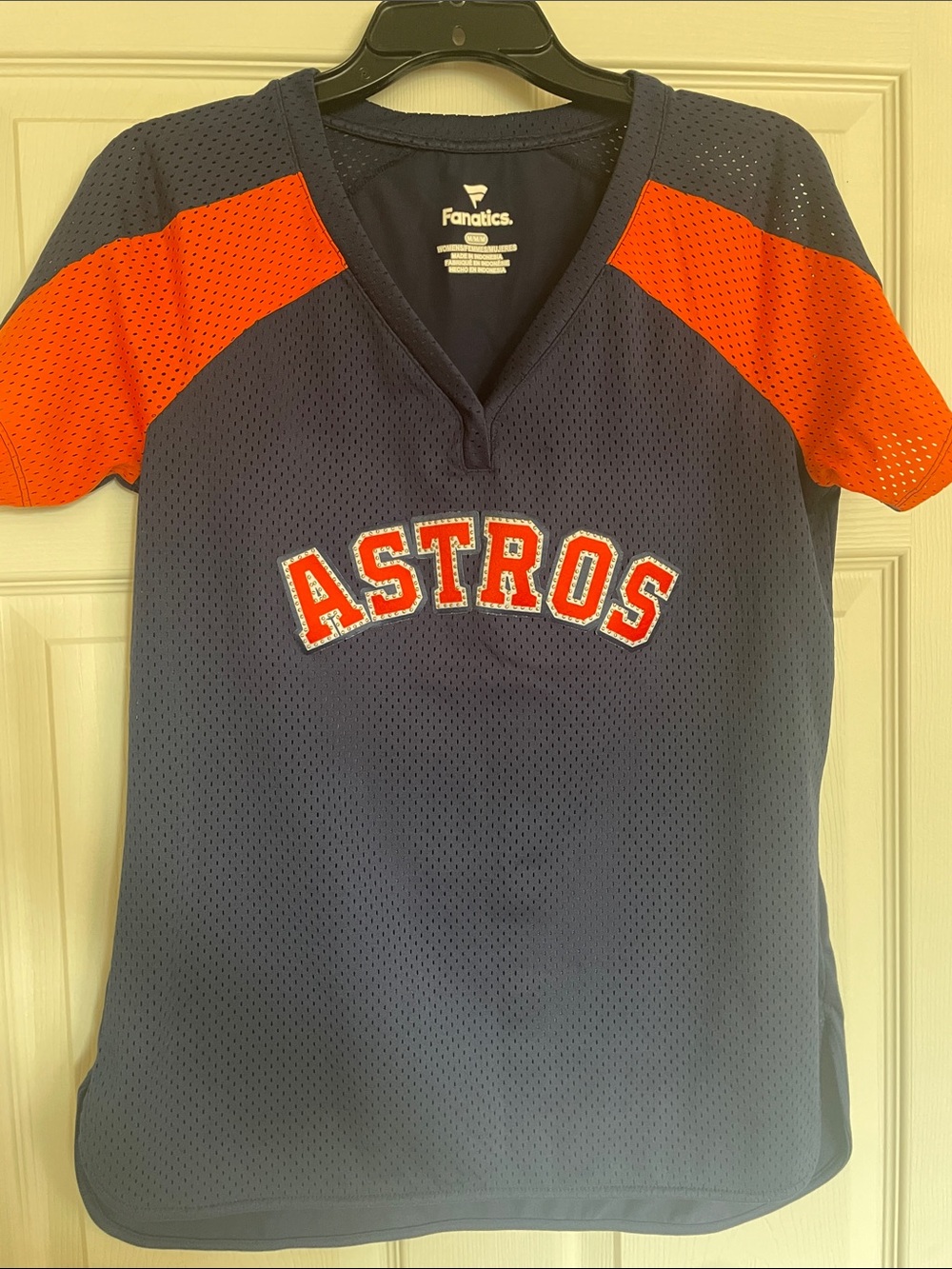 ASTROS Navy Mesh Short-Sleeve Jersey